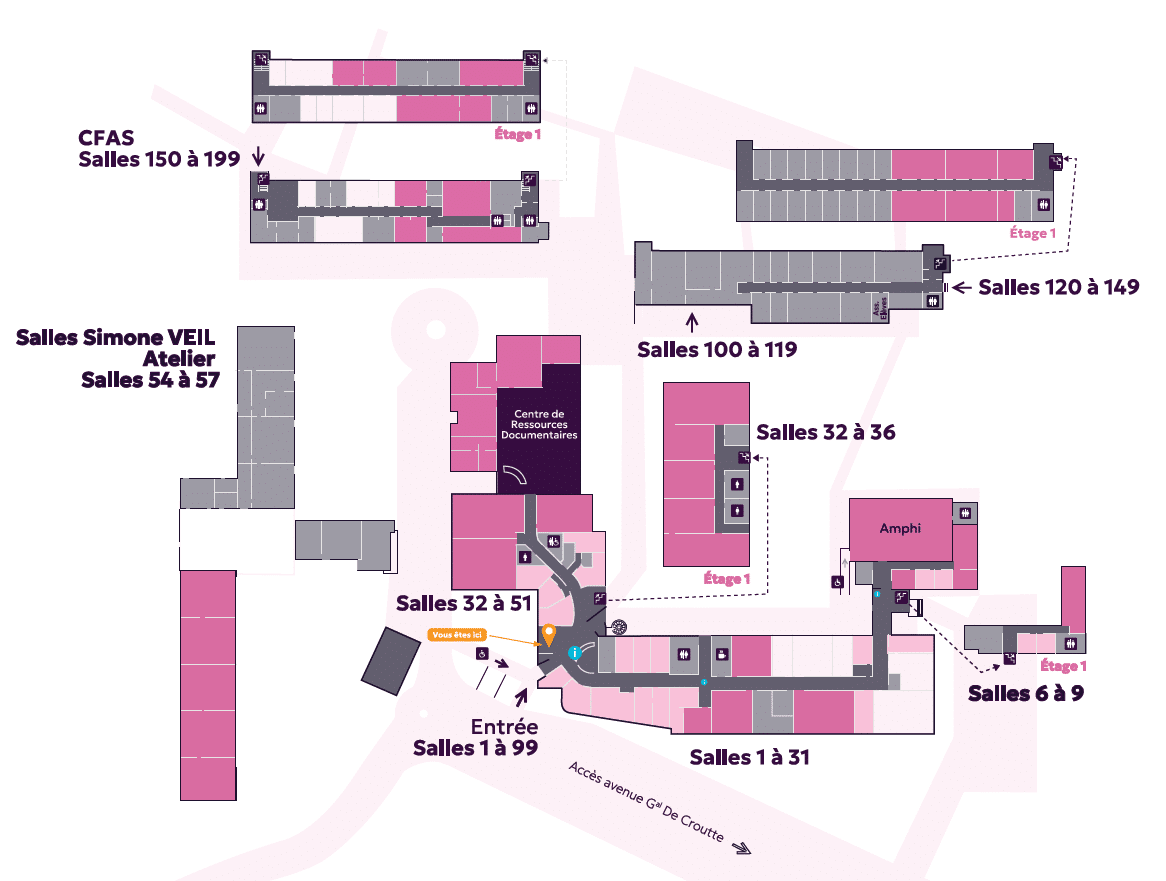 Plan du campus de Toulouse